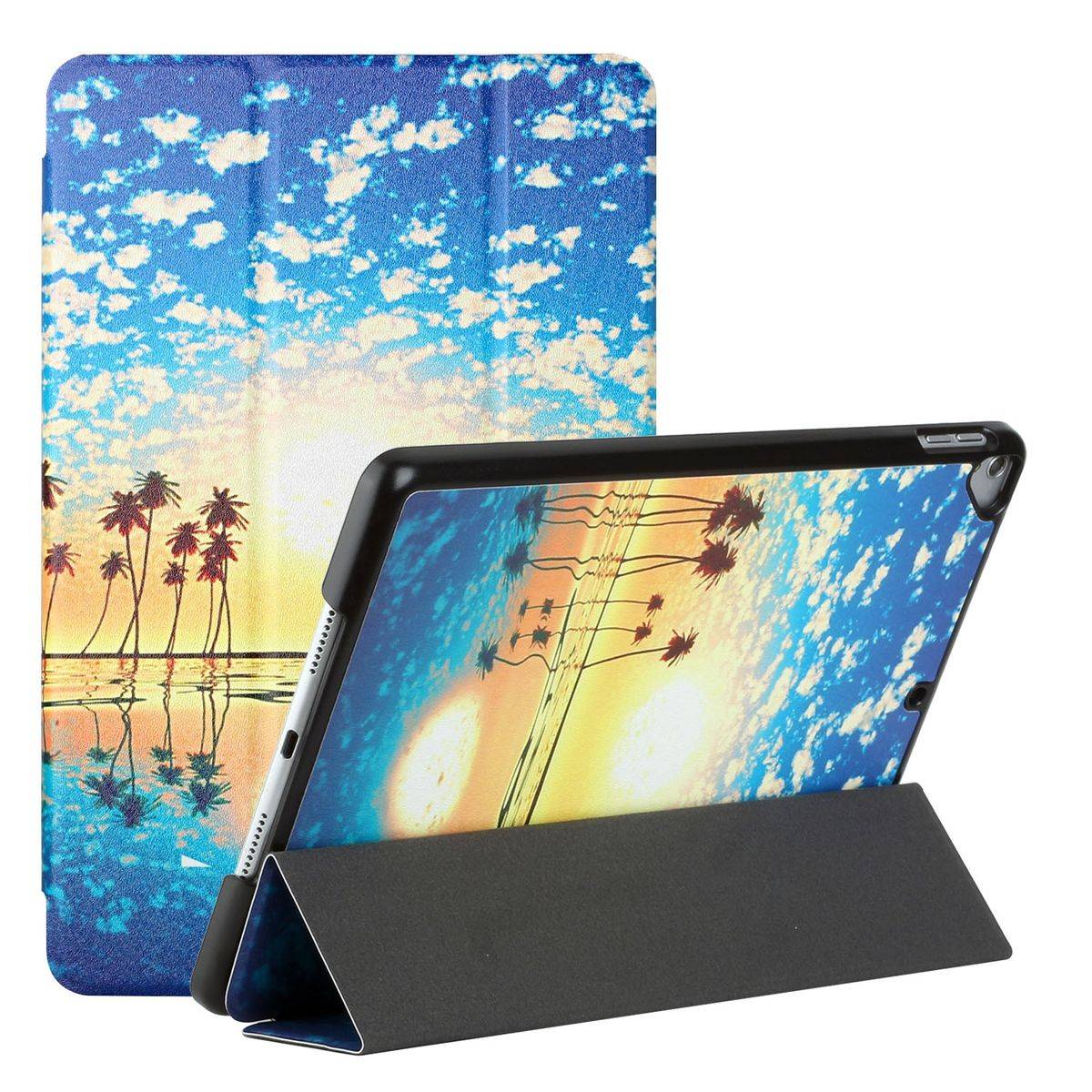 Für Apple iPad Pro 10.5 2017 / Air 10.5 2019 / 10.2 2019 / 10.2 2020 3folt Wake UP Smart Cover Etuis Hülle Case Schutz Motiv 6