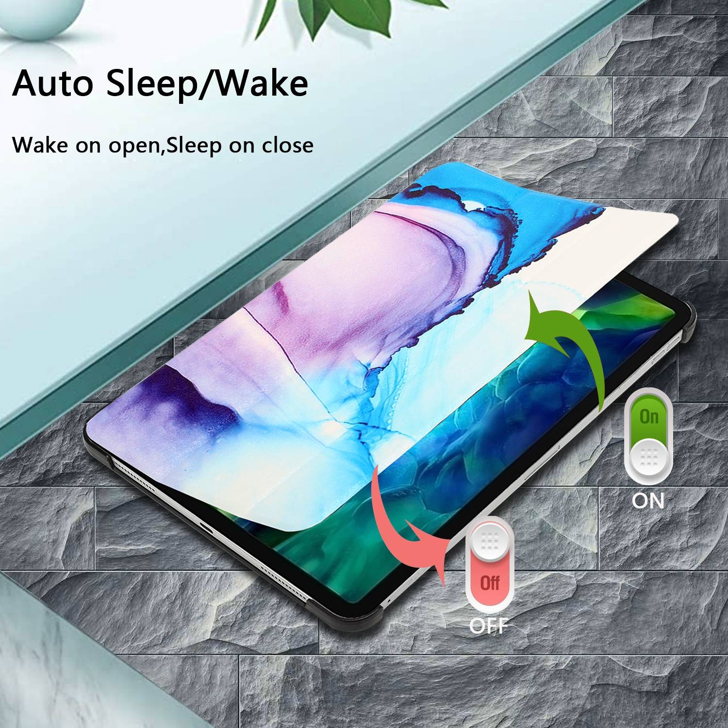 Für Apple iPad Air 11 2025 / 2024 / Pro 11.0 2022 3folt Wake UP Cover Motiv 3