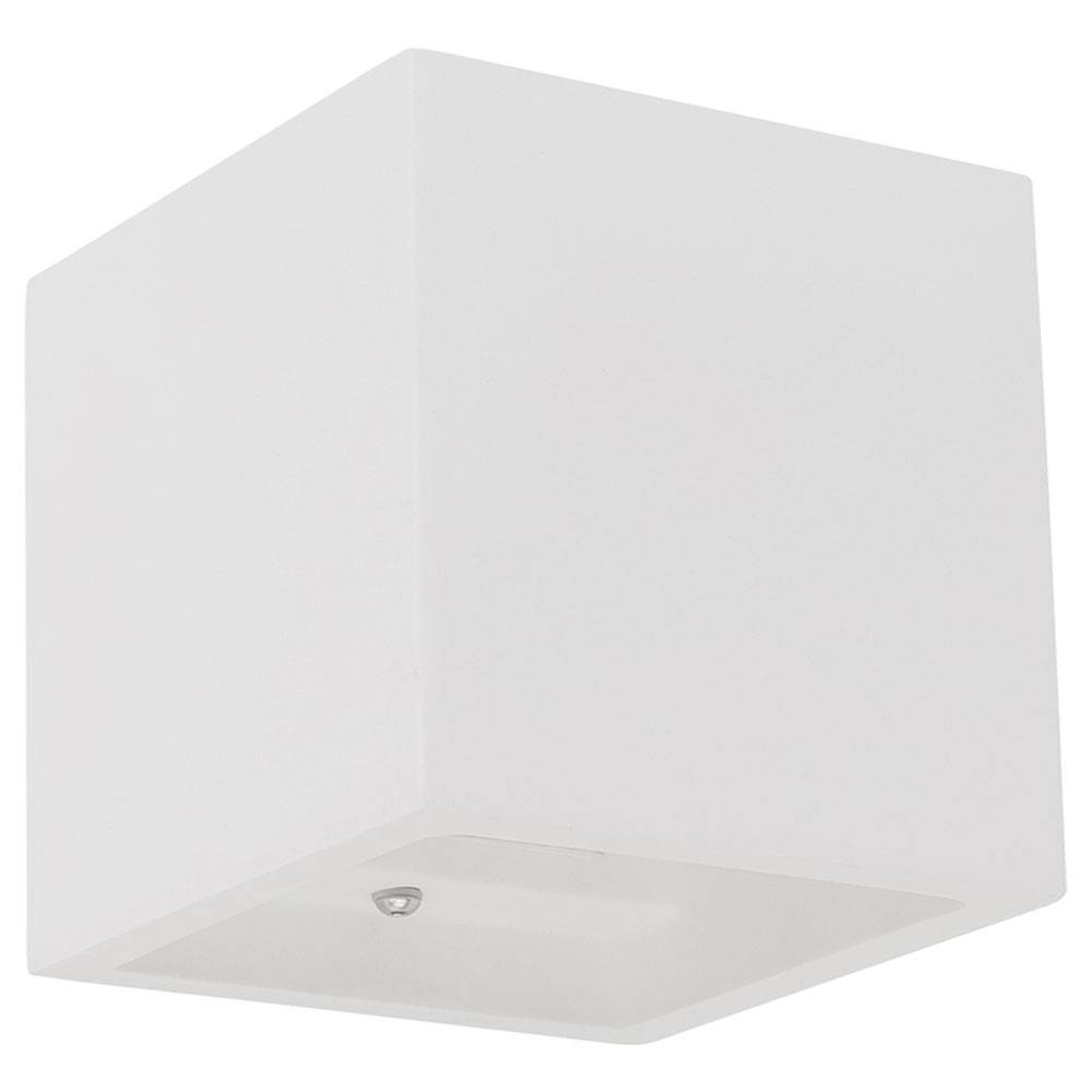 Wandlampe Innen modern Up and Down Wandleuchten Wandleuchte Gips zum Überstreichen, weiß, 1x G9, BxH 11,5x11,5 cm