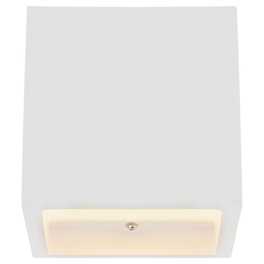 Wandlampe Innen modern Up and Down Wandleuchten Wandleuchte Gips zum Überstreichen, weiß, 1x G9, BxH 11,5x11,5 cm