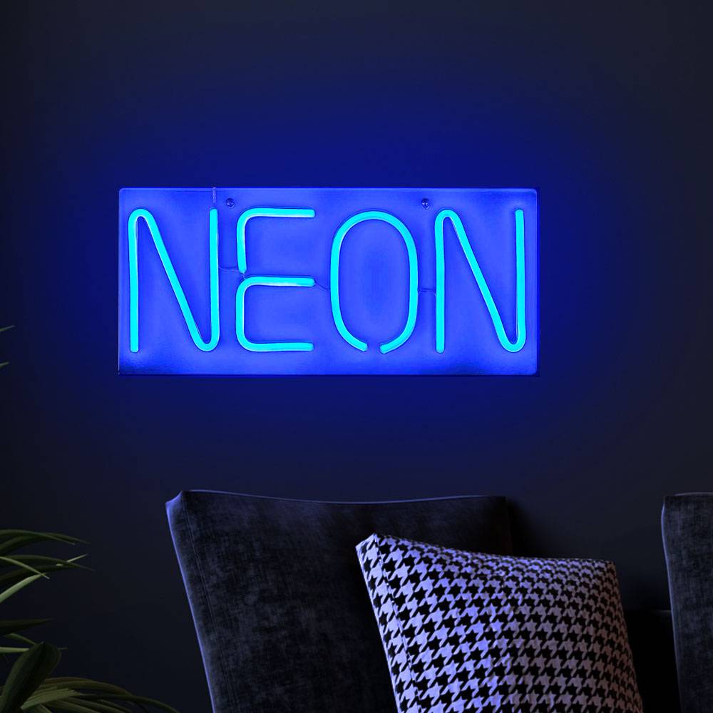 LED Wand Lampe Dekoration Neon Licht Schild Wohn Zimmer Party Beleuchtung USB Leuchte blau