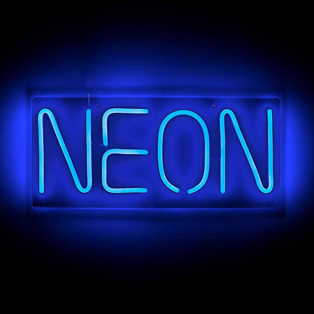 LED Wand Lampe Dekoration Neon Licht Schild Wohn Zimmer Party Beleuchtung USB Leuchte blau