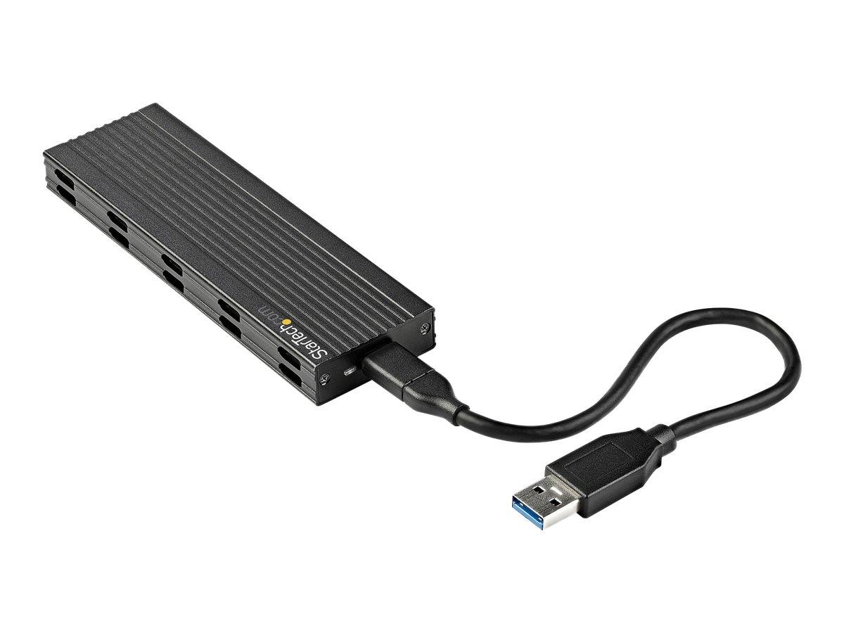StarTech.com NVMe SSD Gehäuse - USB-C 10 Gbit/s auf M.2 NVMe oder M.2 SATA SSD - Externes M.2 PCIe/SATA NGFF SSD Alumini