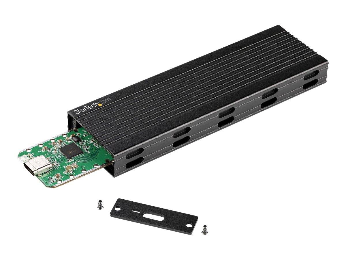 StarTech.com NVMe SSD Gehäuse - USB-C 10 Gbit/s auf M.2 NVMe oder M.2 SATA SSD - Externes M.2 PCIe/SATA NGFF SSD Alumini
