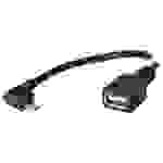 vhbw Adapter OTG von Micro-USB (männlich) auf USB (weiblich) 90° Winkel kompatibel mit LG G4S H735 Mobilgeräte