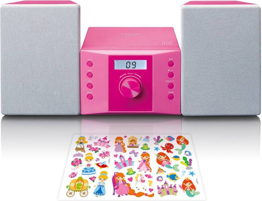 4 Stk. LENCO Kinder-Micro-Anlage MC-013 Pink
