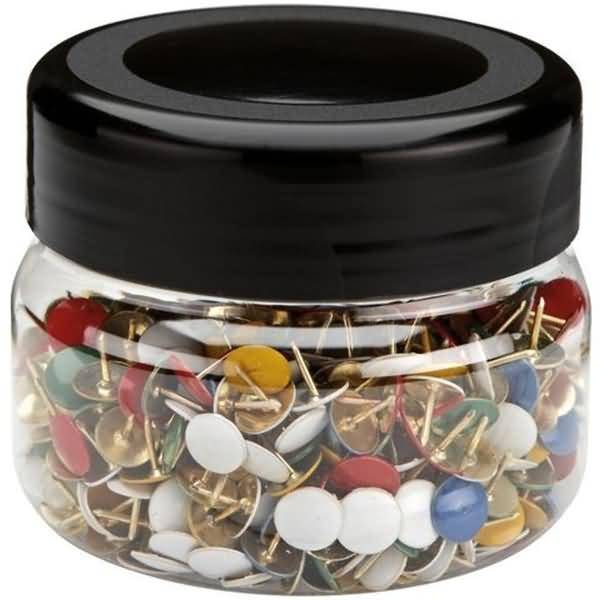 Reißnägel Sun kunststoffüberzogen 9,5mm VE=750 Stück sortiert