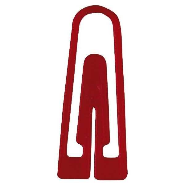 Briefklammern 26mm Kunststoff dreieckig VE=100 Stück rot