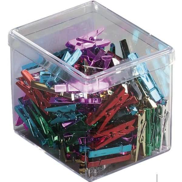 Mini-Wäscheklammern 25mm metallic VE=100 Stück