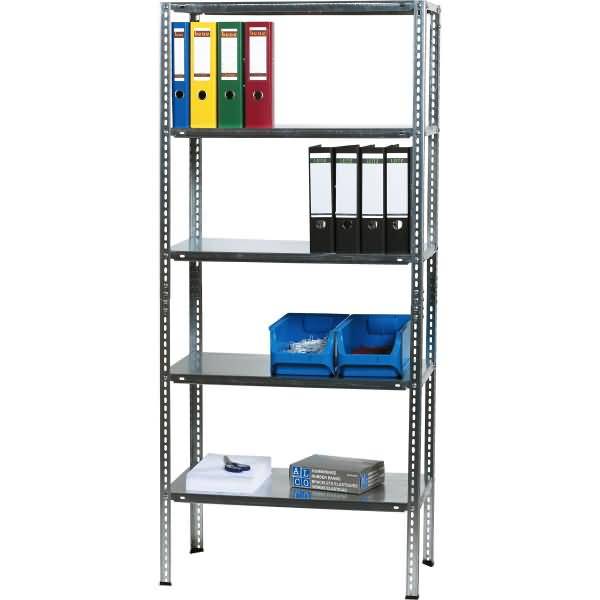 Regal Stahlblech 5 Böden 80x40x180cm silber