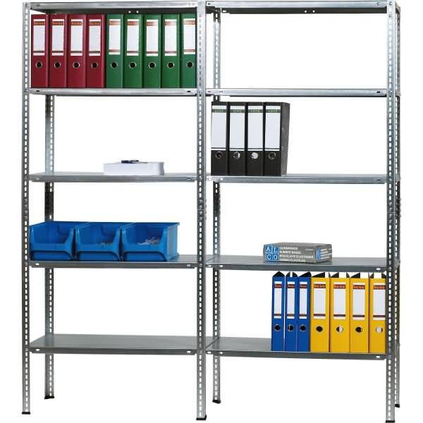 Regal Stahlblech 10 Böden 160x40x180cm silber