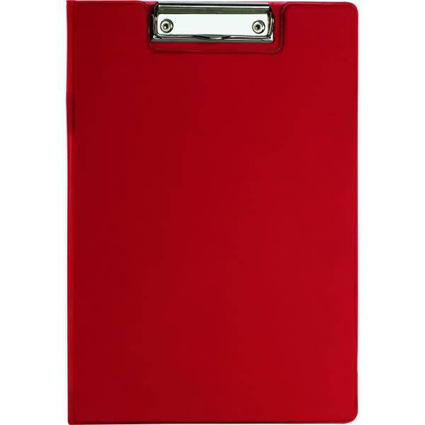 Klemmmappe A4 kunststoffüberzogen rot