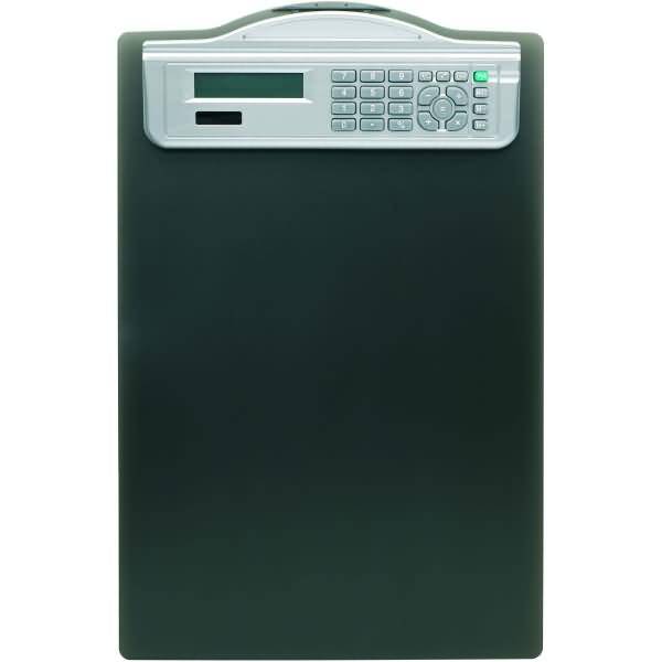 Klemmbrett A4 Kunststoff mit Rechner schwarz