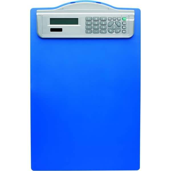 Klemmbrett A4 Kunststoff mit Rechner dunkelblau