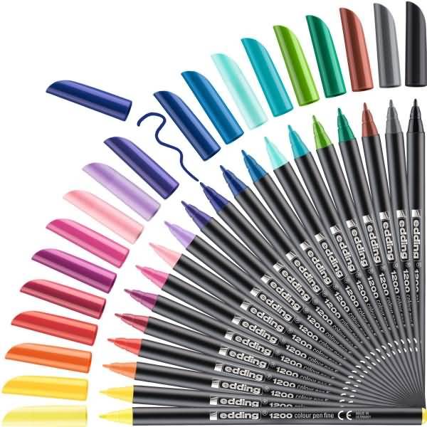 Fasermaler edding 1200 VE=20 Stück/20 Farben
