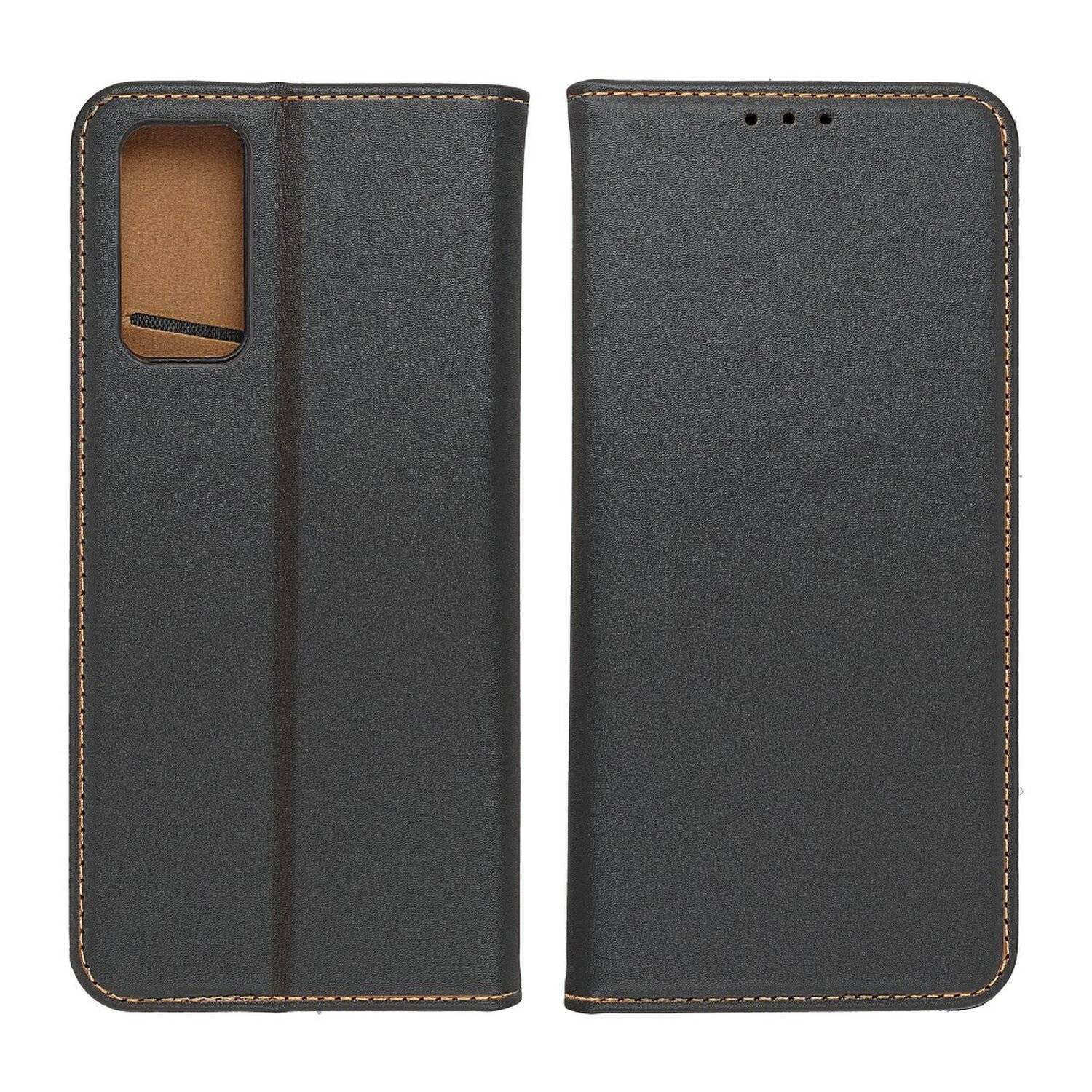 Smart Pro Echt Buchtasche Leder Tasche Lederbuch Hülle Cover Case Handy-Hülle Handytasche für iPhone 13 Mini Schwarz