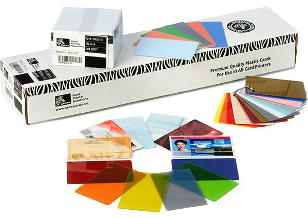 Zebra Color - Polyvinylchlorid (PVC) - 30 mil - Blau - CR-80 Card (85.6 x 54 mm)