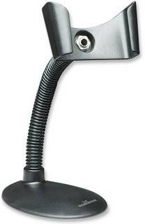 Manhattan Handheld Barcode Scanner Stand, Gooseneck with base, suitable for table mount or wall mountable, Black, Lifetime Warranty, Box