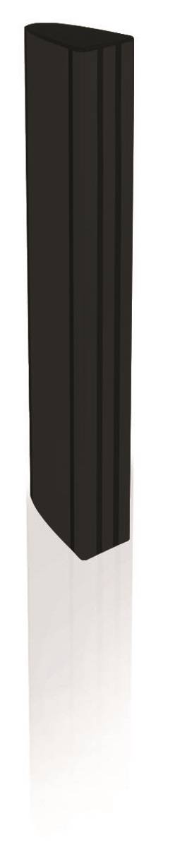 B-Tech BT8380, Spalte, Schwarz, Aluminium, BT8380-BASE / FFB / FSB, 70 mm, 160 mm