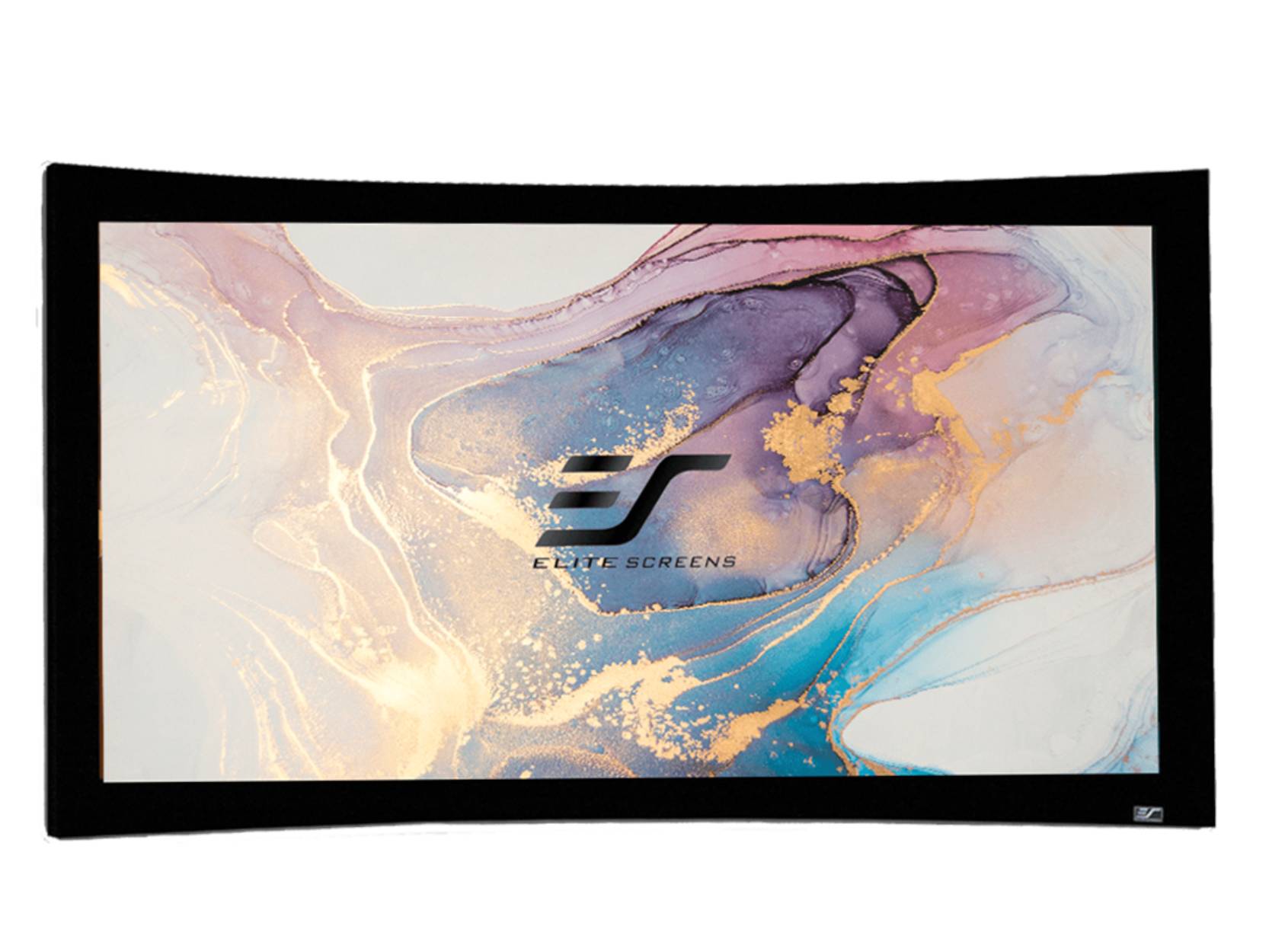 Elite Screens Lunette Curved gebogene Rahmenleinwand 85 Zoll (197 x 84 cm), 21:9, CineWhite
