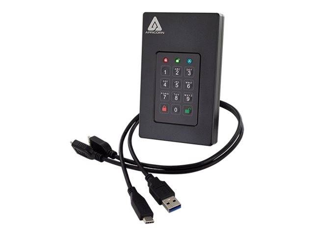 Apricorn Aegis Fortress L3 - Festplatte - verschlüsselt - 4 TB - extern (tragbar)