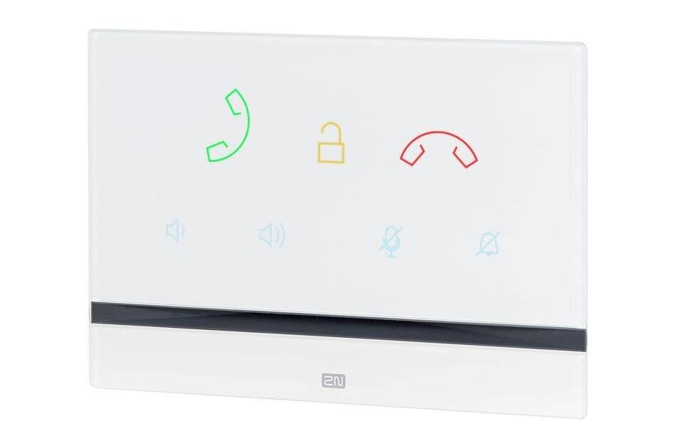 2N Indoor Talk White, Netzwerk Innensprechstelle, HD Audio, kapazitive Tasten, Beleuchtung, Symbole, weiß