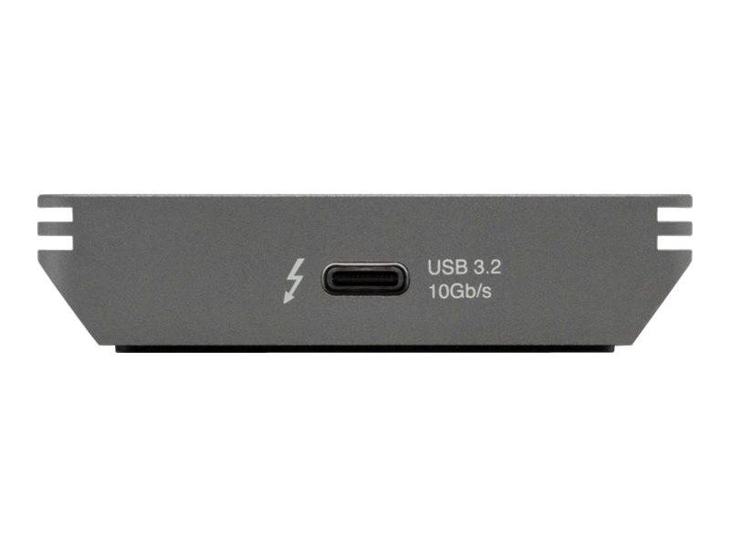 Grauer USB-Hub oder Dockingstation mit einem einzelnen USB-C-Anschluss, gekennzeichnet mit „USB 3.2 10Gb/s
