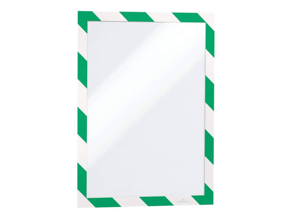 DURABLE DURAFRAME MAGNETIC SECURITY - Dokumentenhalterung - für A4 - magnetisch - Weiß/Grün (Packung mit 5)