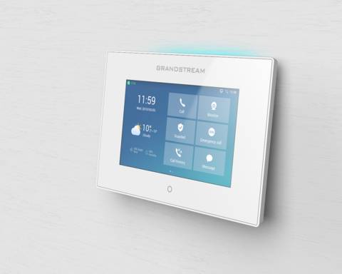 Grandstream Networks GSC3570, 17,8 cm (7 Zoll), TFT, 1024 x 600 Pixel, Kapazitiv, H.264,H.264 BP, Weiß