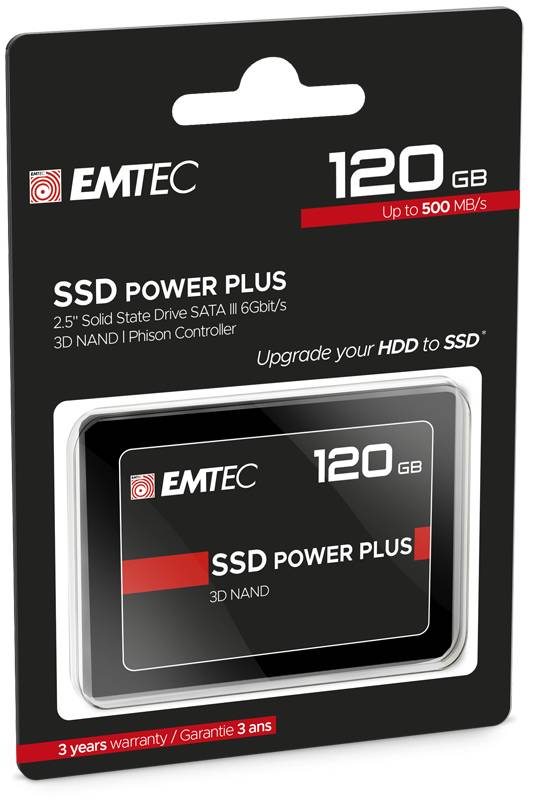 EMTEC X150 Power Plus 3D NAND - 120 GB SSD - intern - 2.5" (6.4 cm)