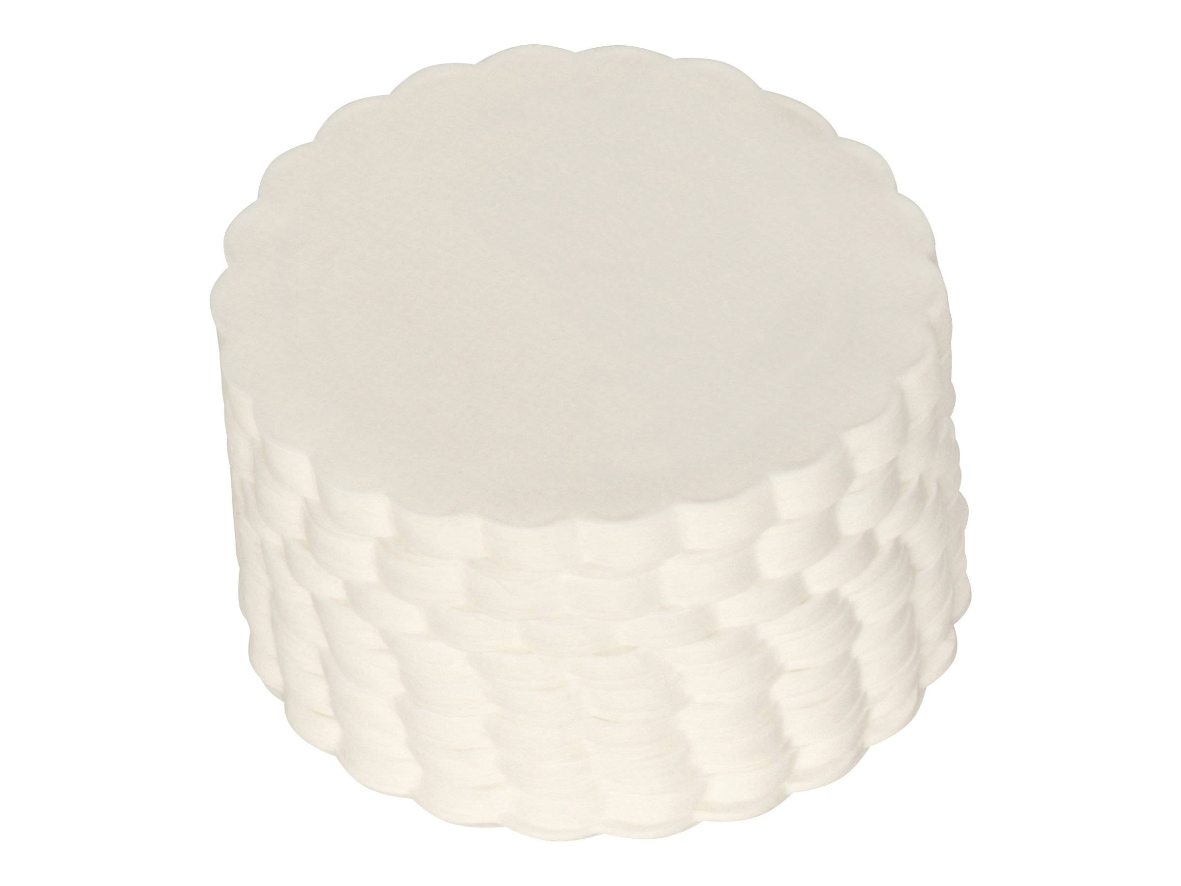 PAPSTAR Zierdeckchen - Grösse 8.5 cm - rund - Einweg - weiß (Packung mit 500)
