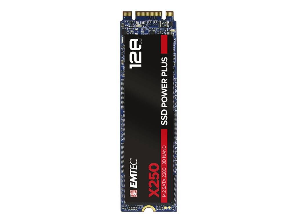 M.2 NVMe SSD mit der Bezeichnung „X250 SSD POWER PLUS" mit 128GB Kapazität und TeamGroup-Branding.