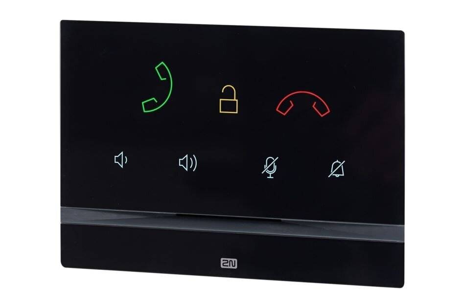 2N Indoor Talk Black, Netzwerk Innensprechstelle, HD Audio, kapazitive Tasten, Beleuchtung, Symbole, schwarz