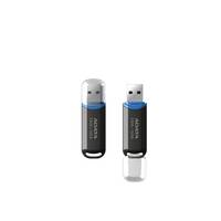 Zwei schwarze USB-Sticks auf weißem Hintergrund, einer mit entfernter Kappe, die unten am Stick befestigt ist.