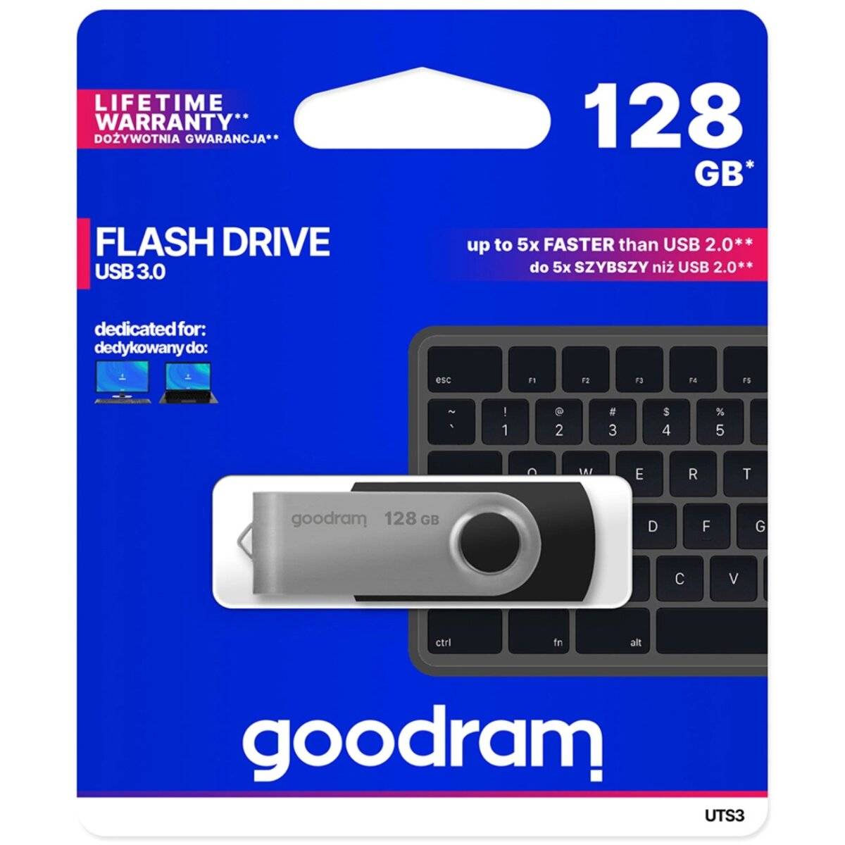 GoodRam UTS3 - USB-Flash-Laufwerk - 128 GB - USB 3.1 - Schwarz
