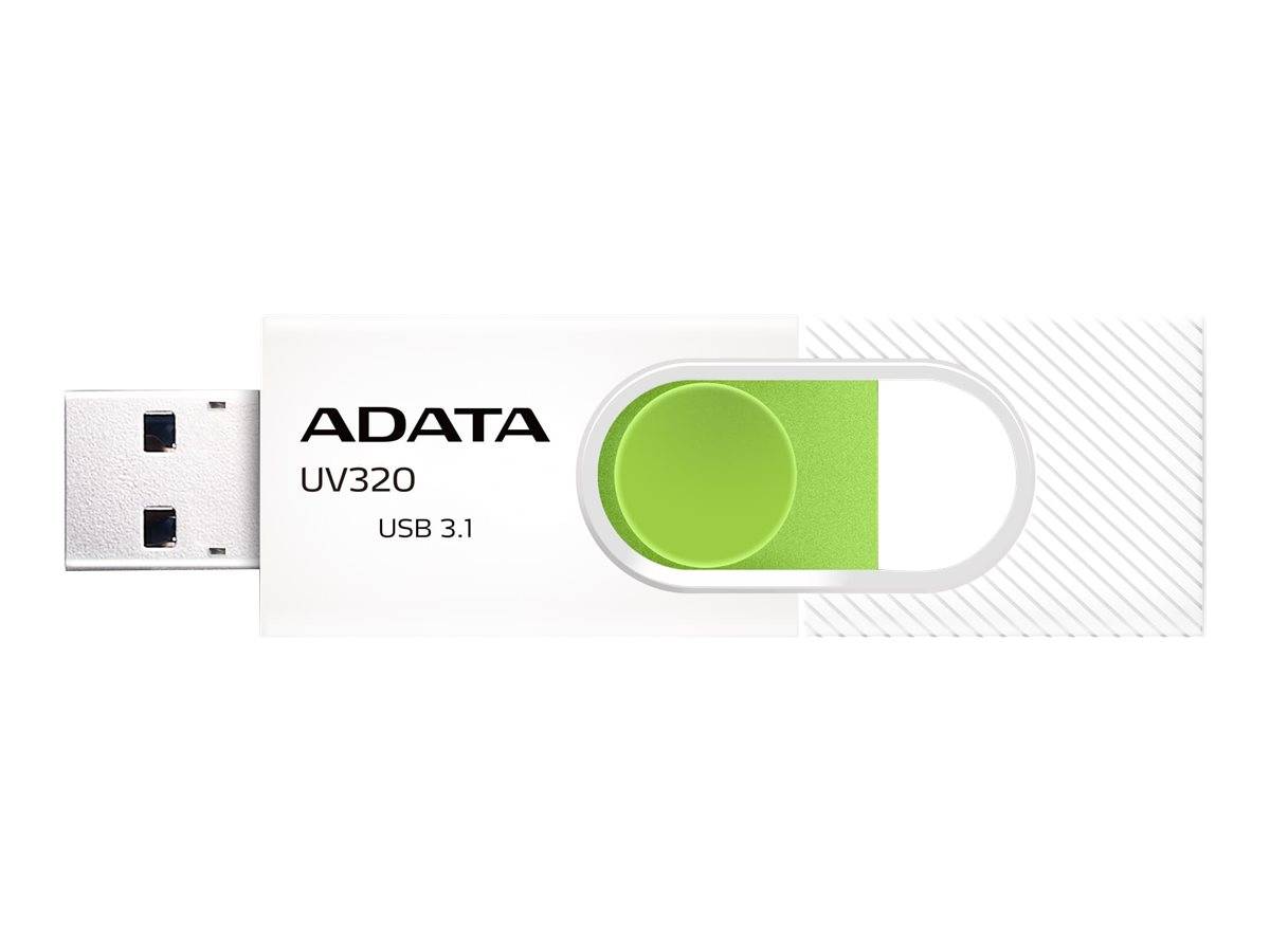 ADATA UV320 - USB-Flash-Laufwerk - 64 GB - USB 3.1 - Weiß/Grün