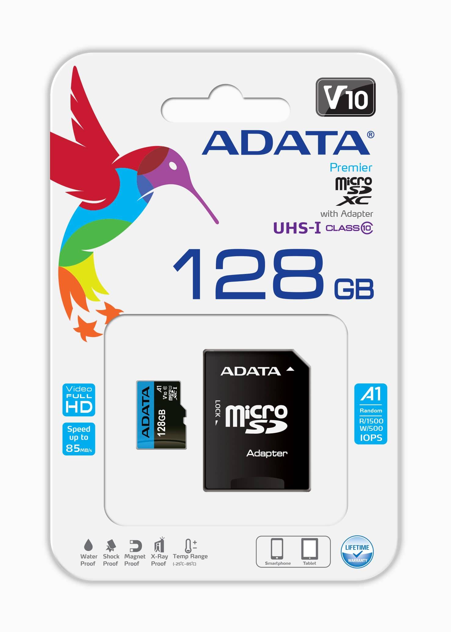 ADATA Premier - Flash-Speicherkarte (microSDXC-an-SD-Adapter inbegriffen)