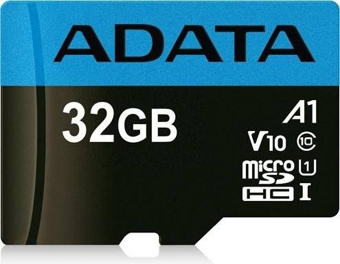ADATA 32GB microSD-Karte, gekennzeichnet als A1, V10, microSDHC UHS-I.