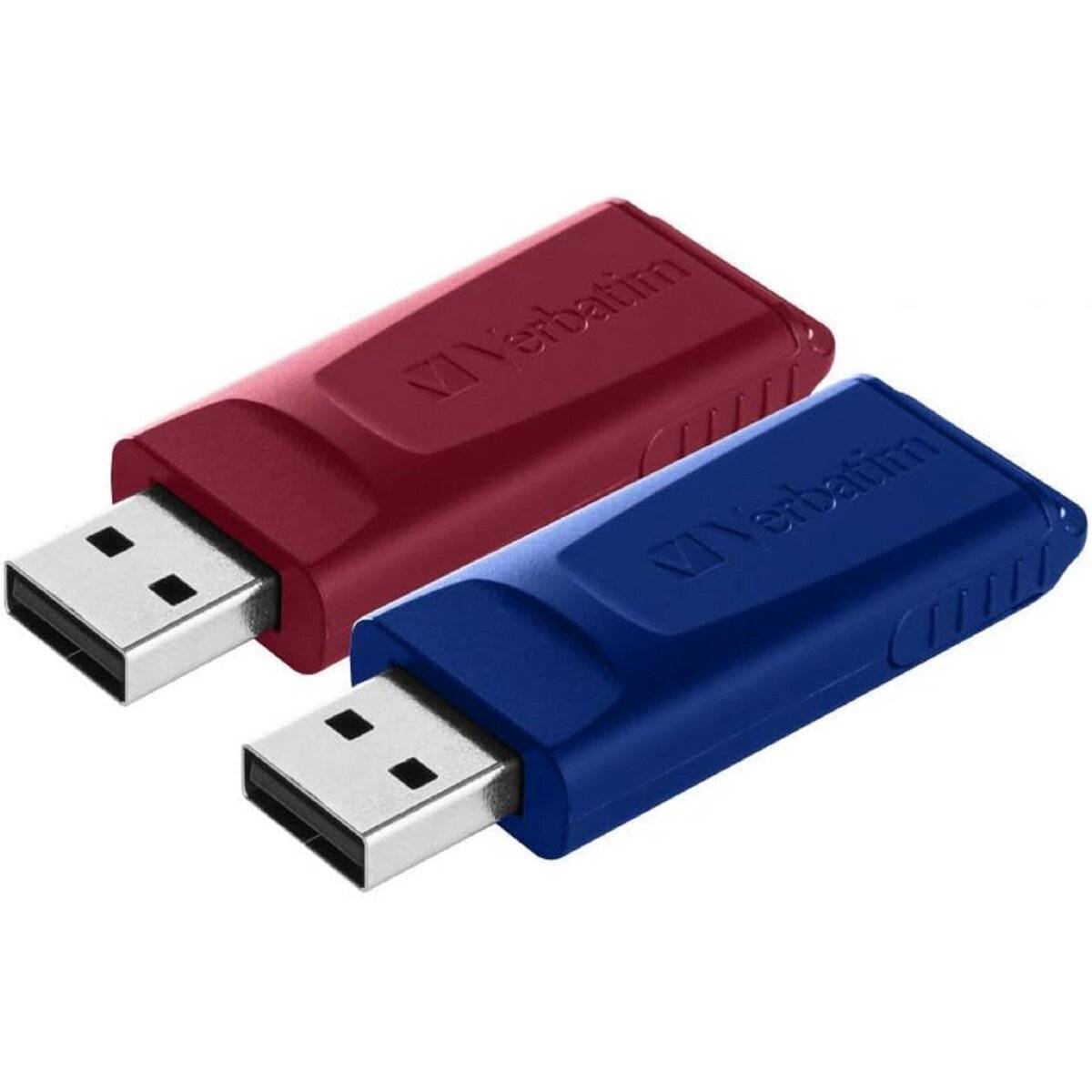 Verbatim Speicherstick Store'n'Go Slider USB 2.0 Stick 32GB 2er Pack mit praktischem Verschlussmechanismus