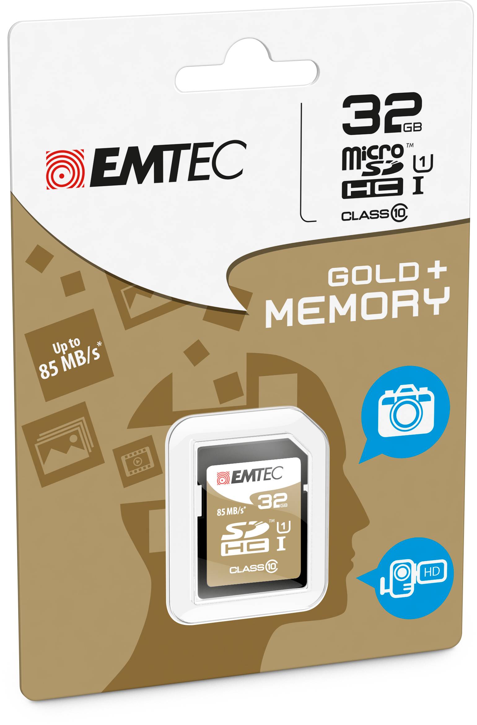EMTEC Gold+ - Flash-Speicherkarte - 32 GB - Class 10