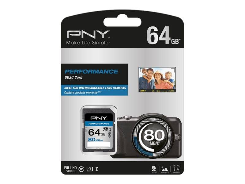 PNY Performance - Flash-Speicherkarte - 64 GB