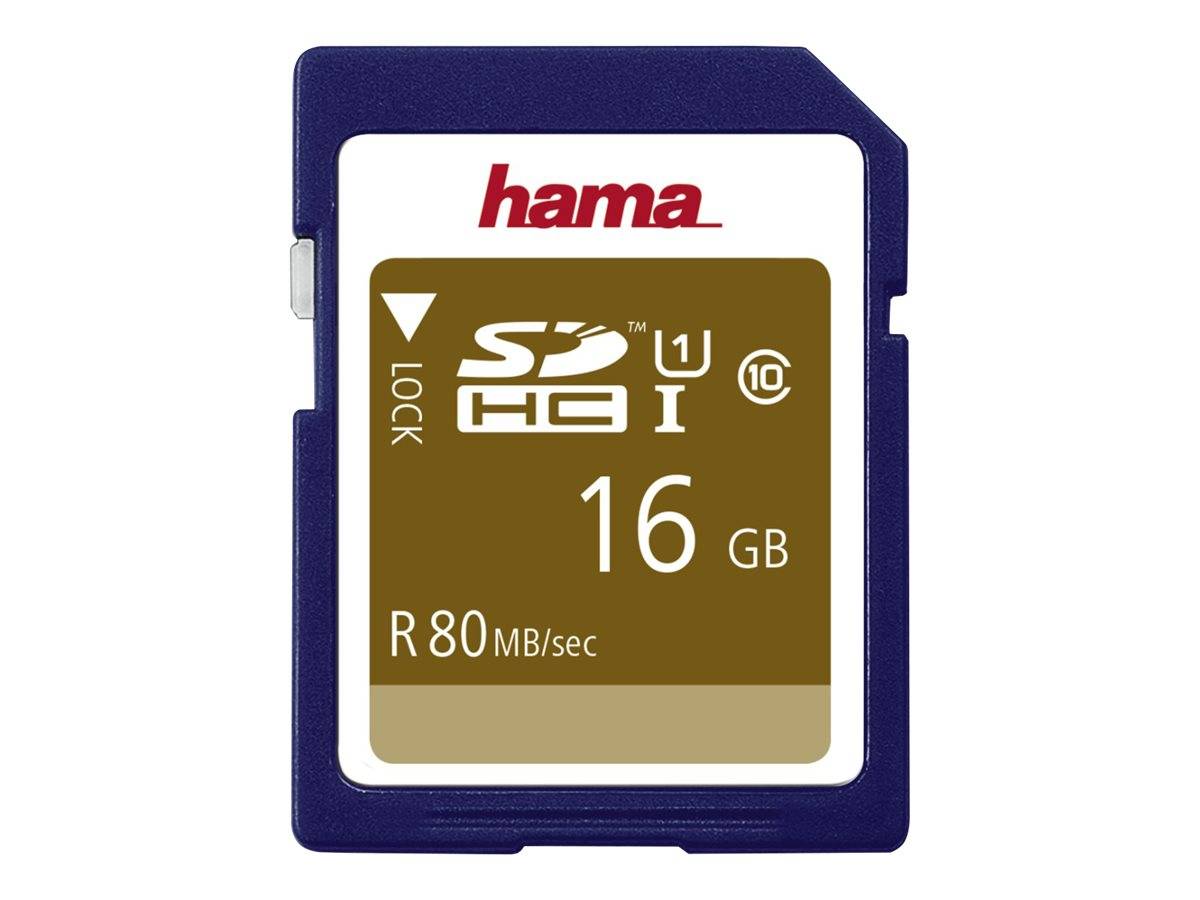 Hama - Flash-Speicherkarte - 16 GB - UHS Class 1 / Class10