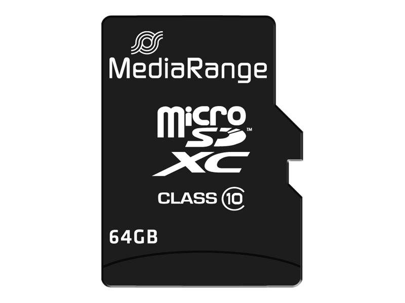 MediaRange - Flash-Speicherkarte (microSDXC-an-SD-Adapter inbegriffen)