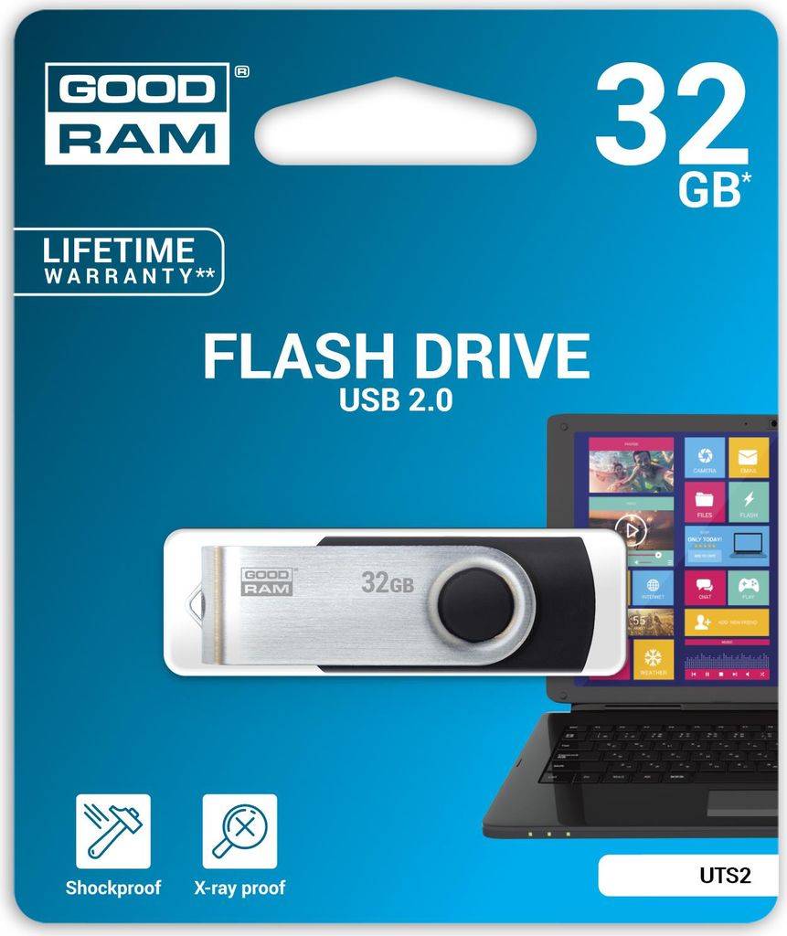 GoodRam UTS2 - USB-Flash-Laufwerk - 32 GB - USB 2.0 - Schwarz