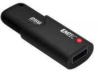Emtec B120 Click Secure, 256 GB, USB Typ-A, 3.2 Gen 2 (3.1 Gen 2), Dia, Schwarz