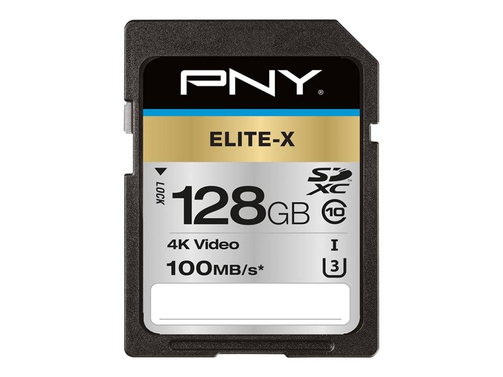PNY Elite-X - Flash-Speicherkarte - 128 GB - UHS-I U3 / Class10