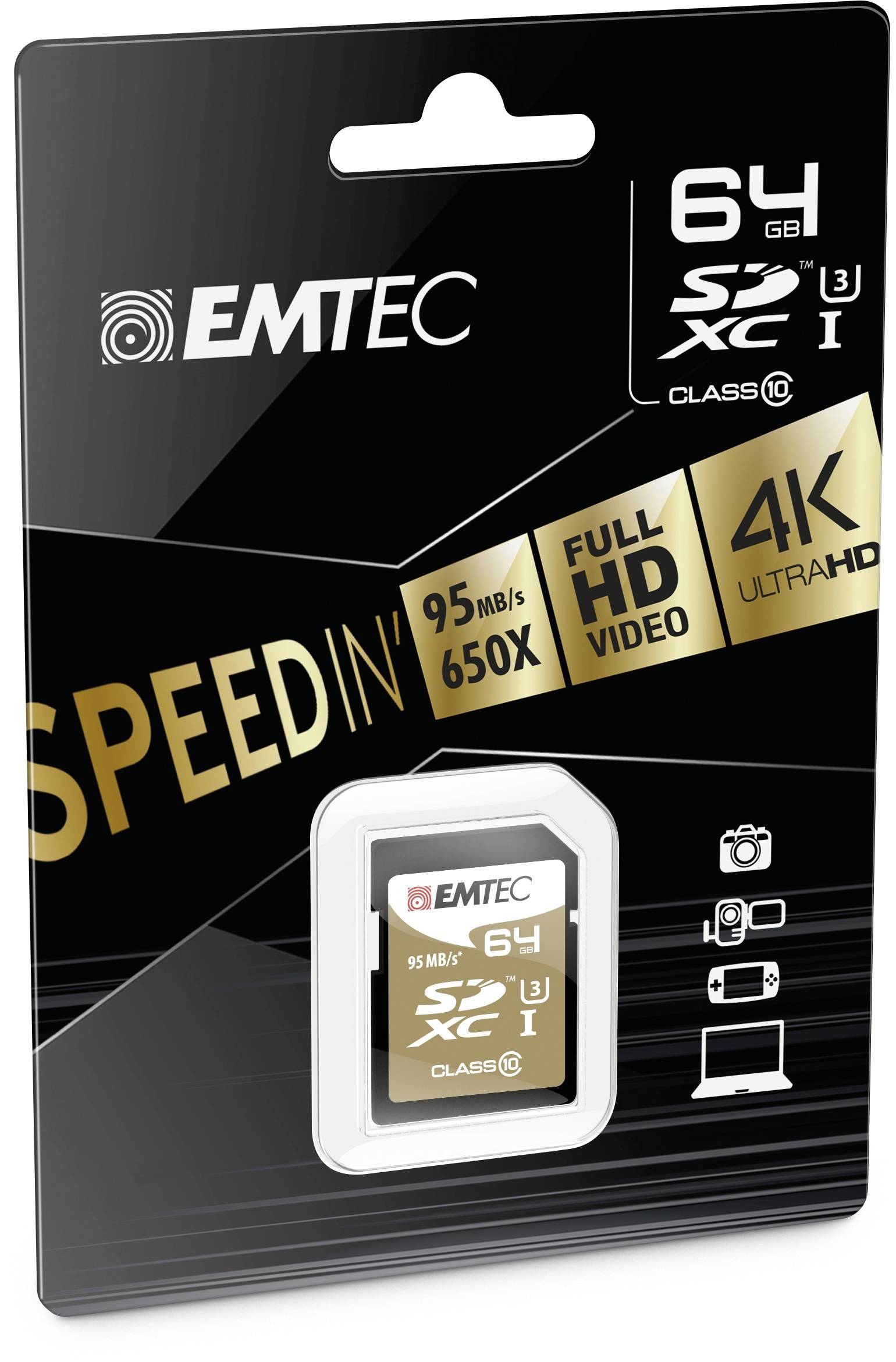 EMTEC SpeedIN' - Flash-Speicherkarte - 64 GB