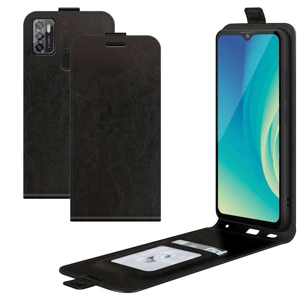 Fliptasche Premium Schwarz für ZTE Blade A7S 2020 Hülle Case Cover Schutz Zubehör Etui Neu