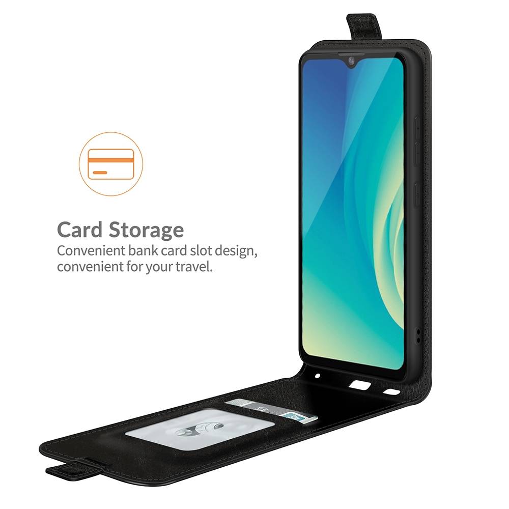 Fliptasche Premium Schwarz für ZTE Blade A7S 2020 Hülle Case Cover Schutz Zubehör Etui Neu
