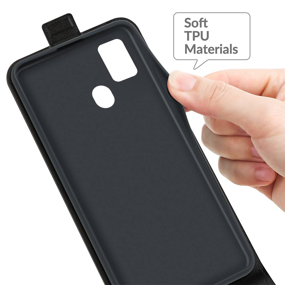 Fliptasche Premium Schwarz für ZTE Blade A7S 2020 Hülle Case Cover Schutz Zubehör Etui Neu